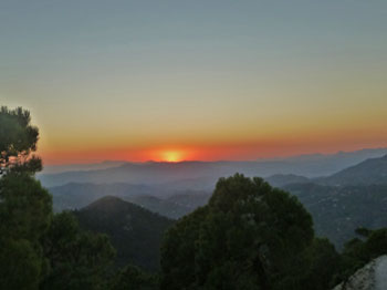 Sonnenuntergang in der Sierra